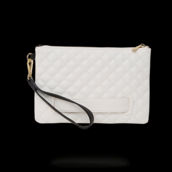 ๐SPRAYGROUND ๐Leveled Up SPLIT QUILT Shark Crossbody Clutch want it Now! - Picture 7 of 15